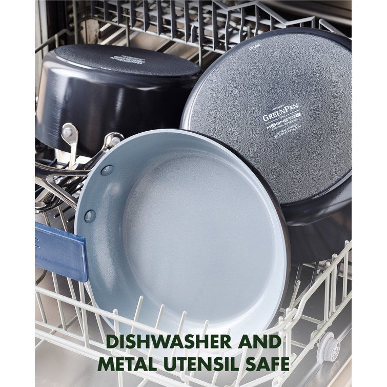 Gray Aluminum Nonstick Induction Safe Saucepan Set with Lids