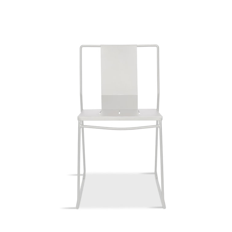 Matte White Modern Outdoor Dining Set with Tempered Glass Top