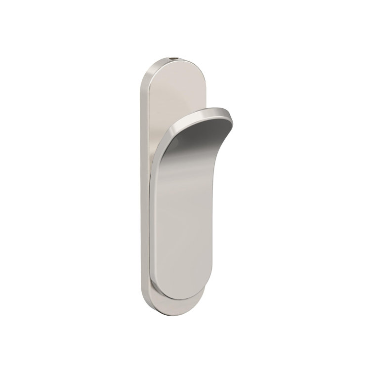 Polished Nickel Single Prong Decorative Metal Wall Hook