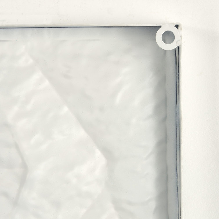 White Geometric Textured Metal Wall Sculpture