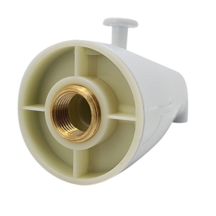 White Wall Mounted Chrome Tub and Shower Diverter Spout
