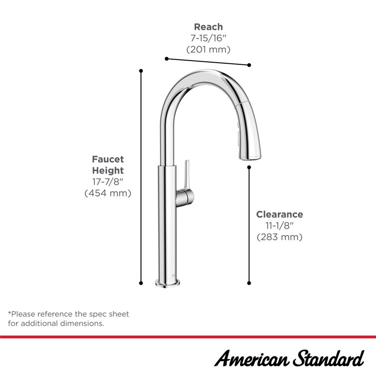 Polished Chrome Pull-Down Kitchen Faucet with Spray