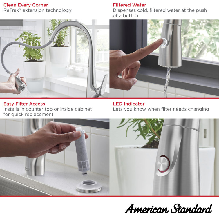 Saybrook Chrome Pull-Down Kitchen Faucet with Filter