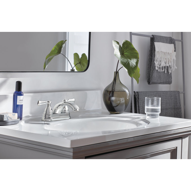 Elmhurst Chrome Two-Handle Centerset Bathroom Faucet
