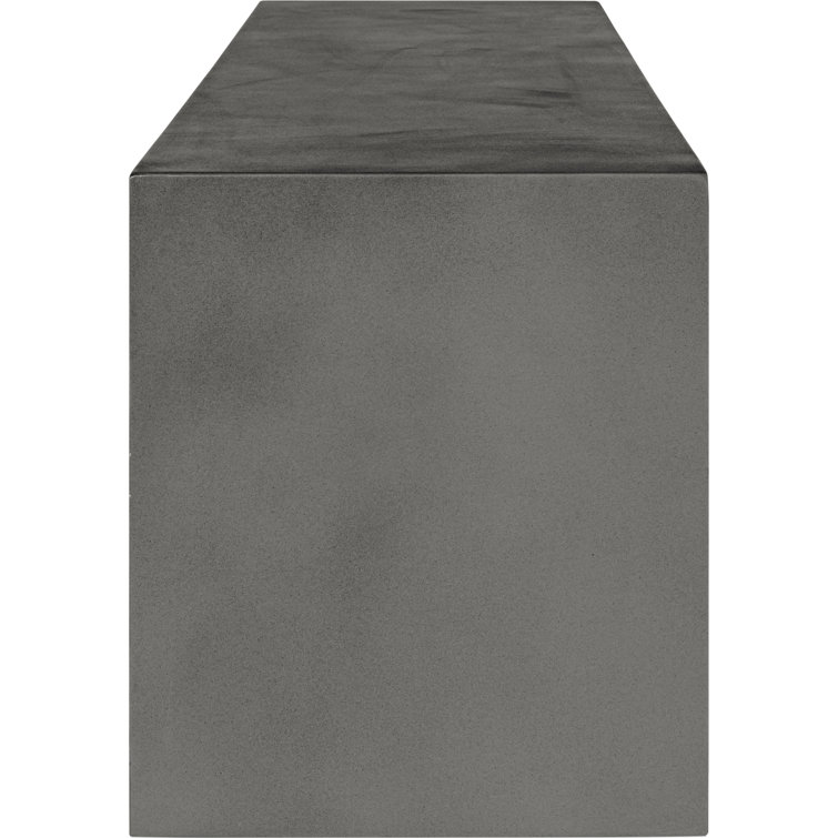 Brinlie Modern 55'' Grey Fiber-Reinforced Cement Outdoor Bench