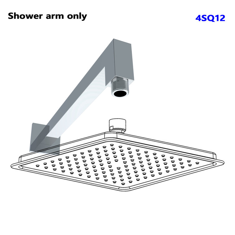 12" Chrome Ceiling Mount Shower Arm