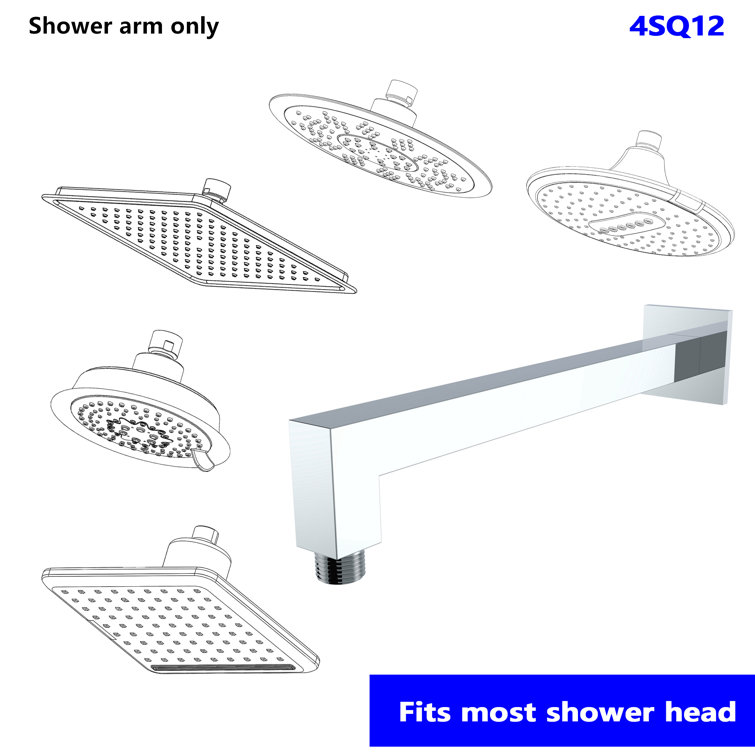 12" Chrome Ceiling Mount Shower Arm