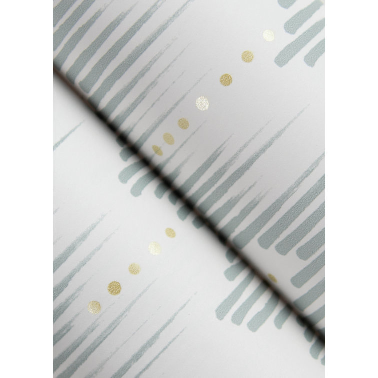 Holmby Seafoam Brushstroke Zigzag Non-Woven Wallpaper
