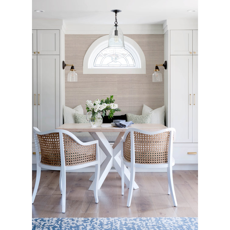 Taupe Grasscloth Non-Pasted Removable Wallpaper