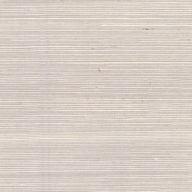 Taupe Grasscloth Non-Pasted Removable Wallpaper