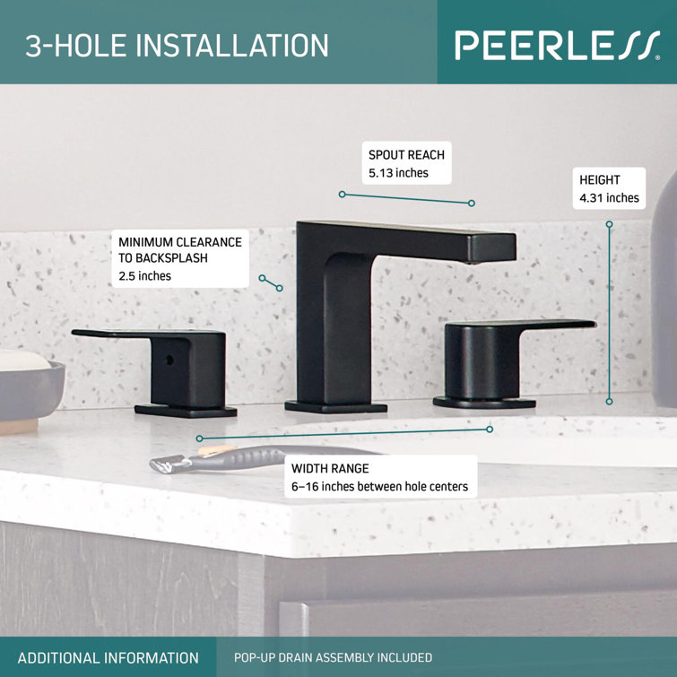 Xander Matte Black 2-Handle Low-Arc Bathroom Faucet