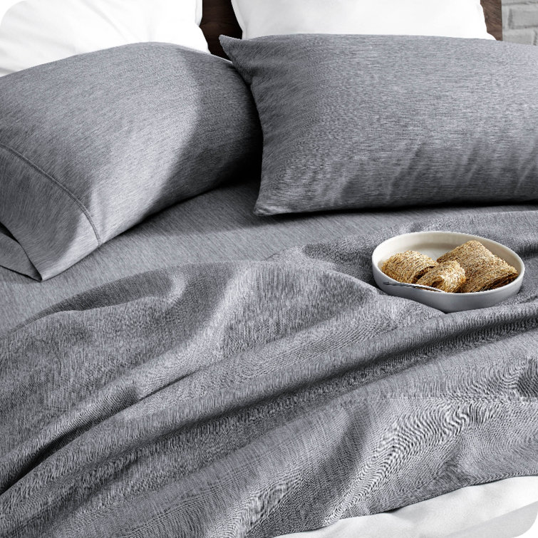 Light Gray California King Ultra-Soft Microfiber Sheet Set