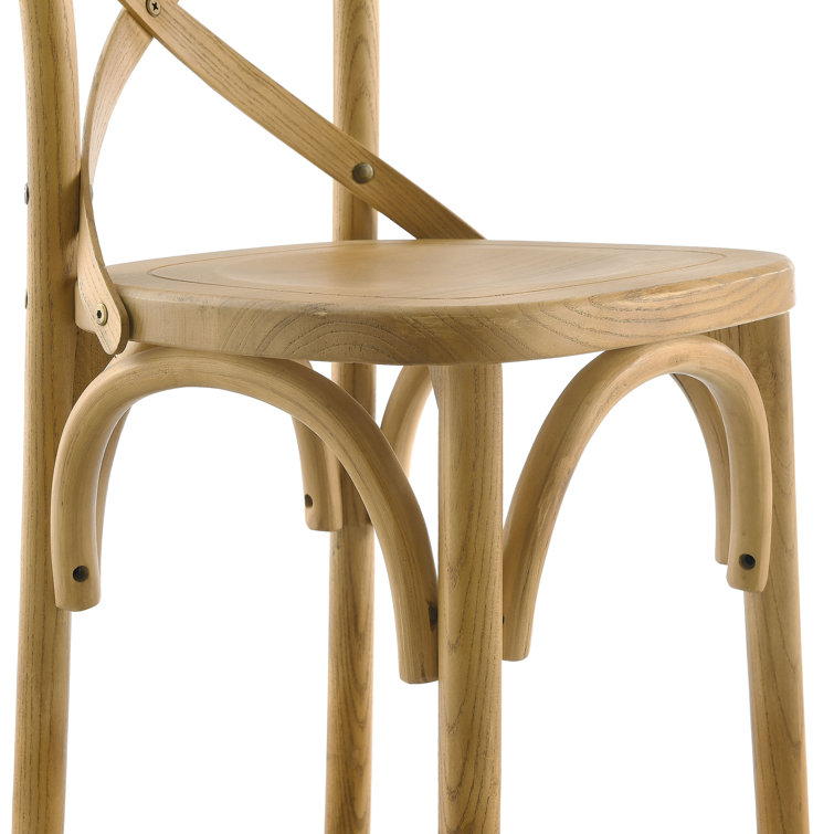Modern Farmhouse Elm Wood Gear Counter Stool in Black