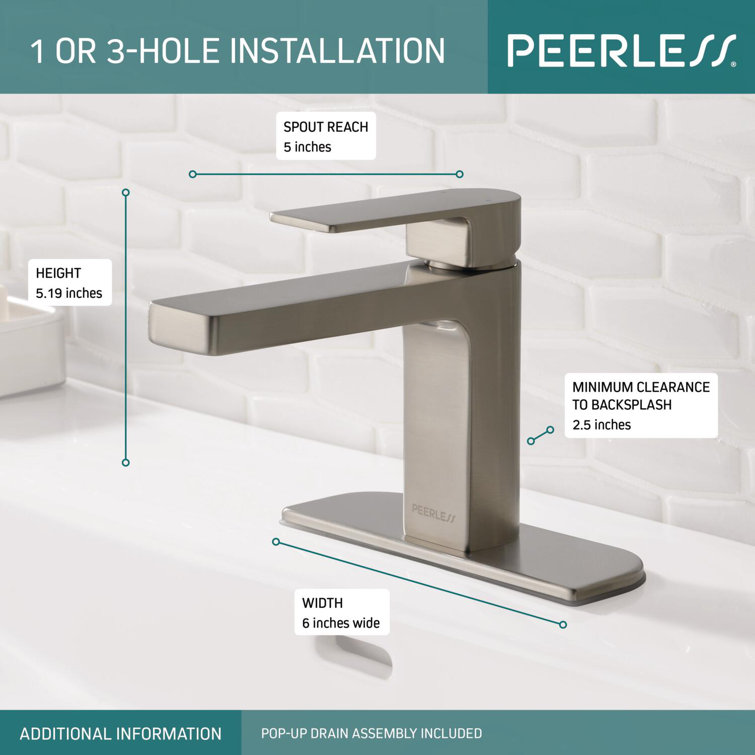 Xander Brushed Nickel Single-Handle Bathroom Faucet with Drain Assembly
