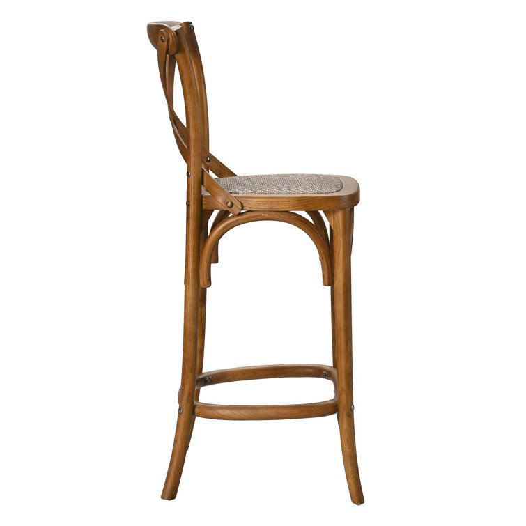Charmwood Elm and Rattan 19" Counter Stool in Natural