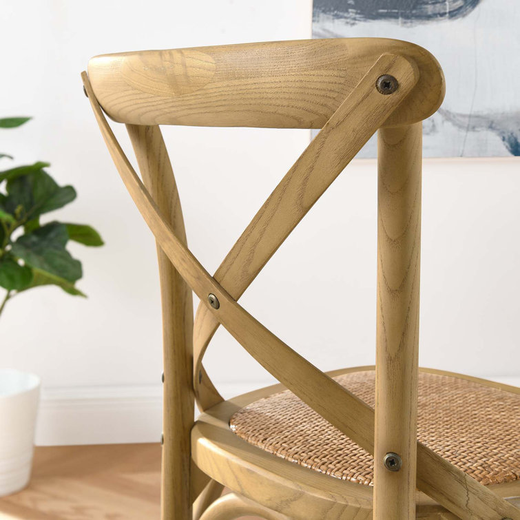 Charmwood Elm and Rattan 19" Counter Stool in Natural