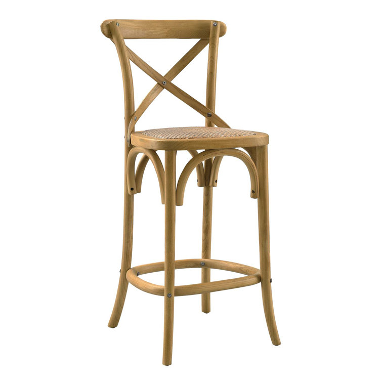 Charmwood Elm and Rattan 19" Counter Stool in Natural