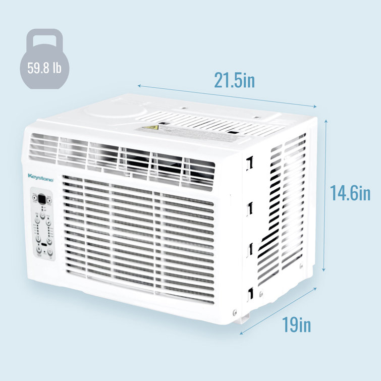 Keystone 10,000 BTU White Window Air Conditioner with Remote