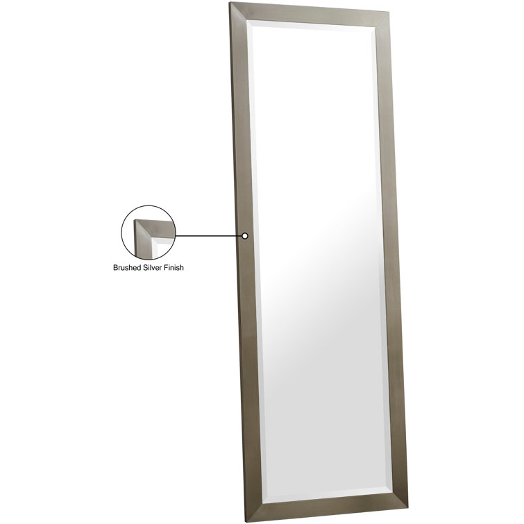 Elegance Full-Length Rectangular Silver-Gold Floor Mirror