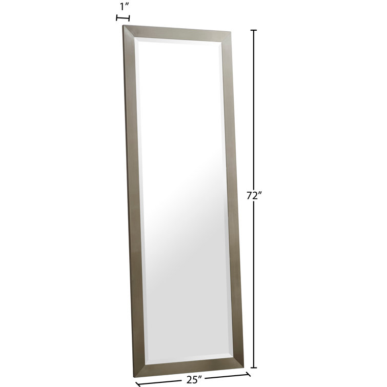Elegance Full-Length Rectangular Silver-Gold Floor Mirror