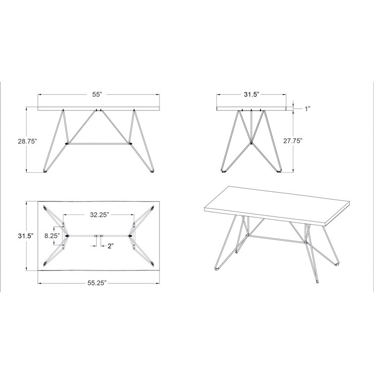 Matte White Metal Rectangular Outdoor Dining Table for 8