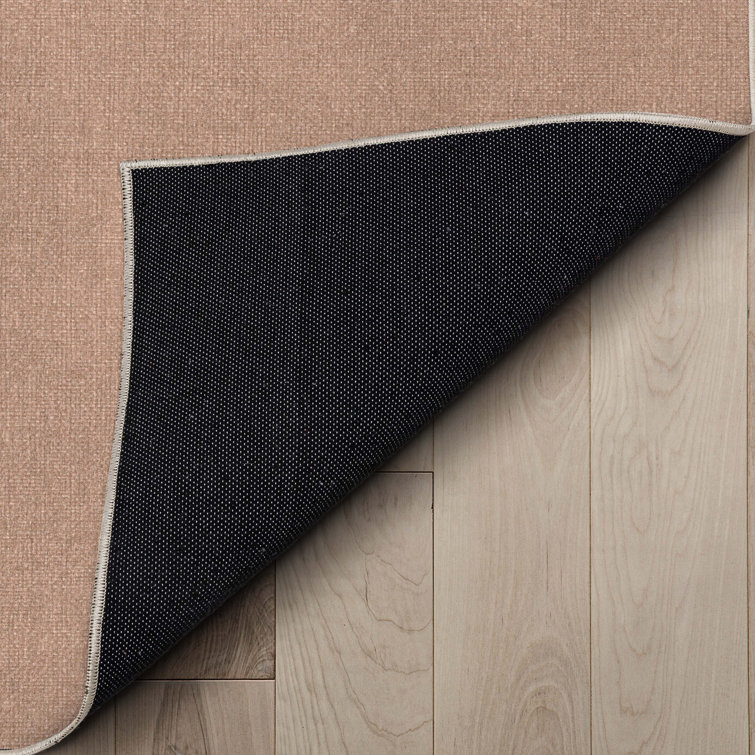 Coral Flat-Weave Stain-Resistant Synthetic Area Rug