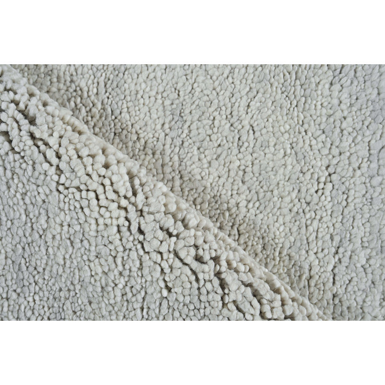 Silver Hand-Knotted Merino Wool Rectangular Area Rug 9' x 12'