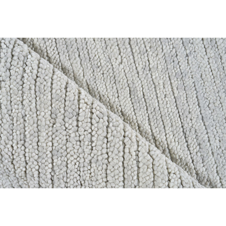 Handmade Silver Wool Rectangular 8' x 10' Area Rug