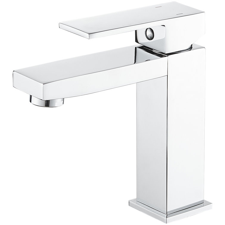 Polished Chrome Single-Handle Low-Arc Bathroom Faucet
