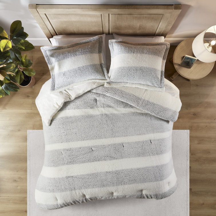 King Gray Down Alternative Microfiber Comforter Set