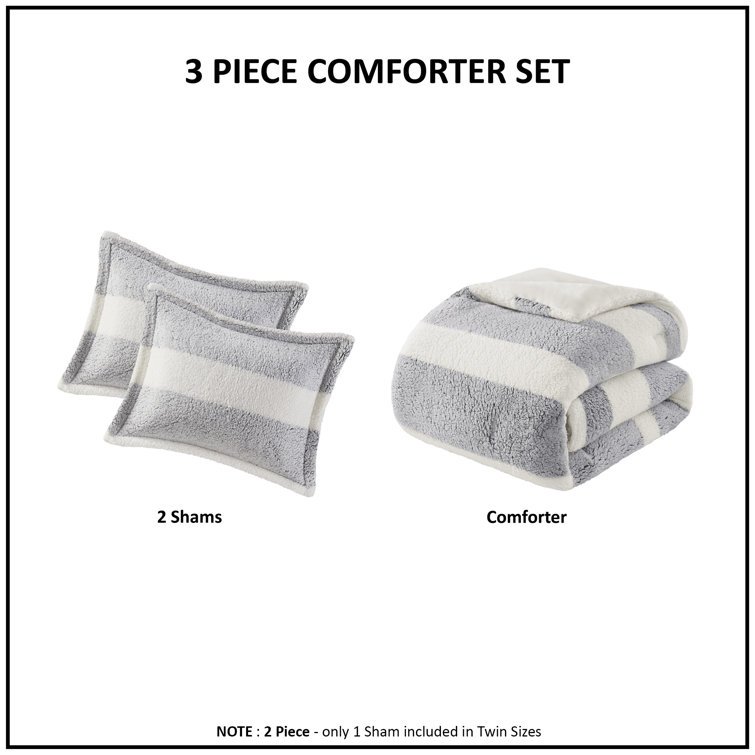 King Gray Down Alternative Microfiber Comforter Set