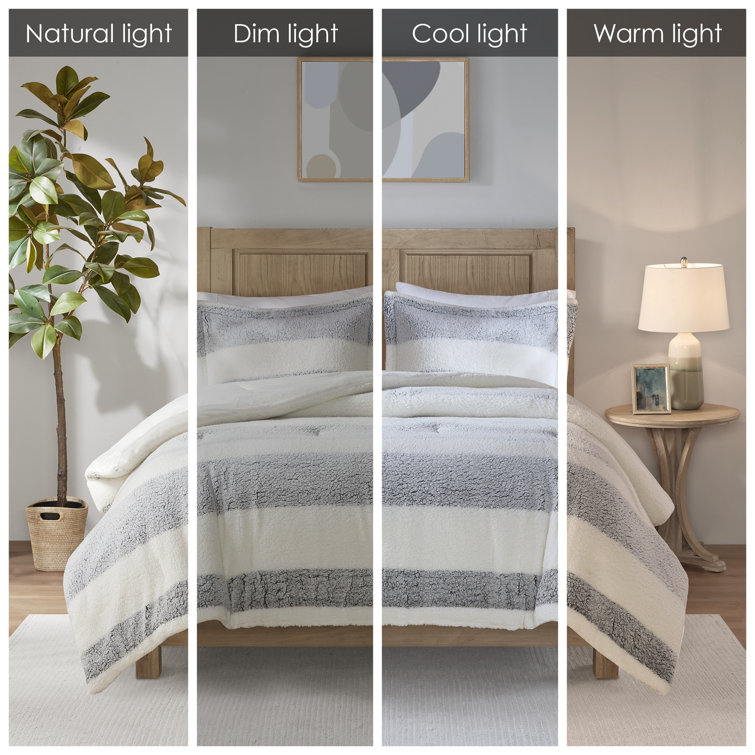 King Gray Down Alternative Microfiber Comforter Set
