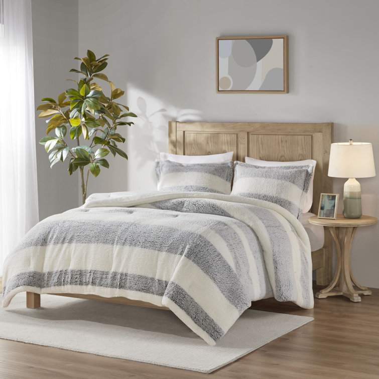 King Gray Down Alternative Microfiber Comforter Set