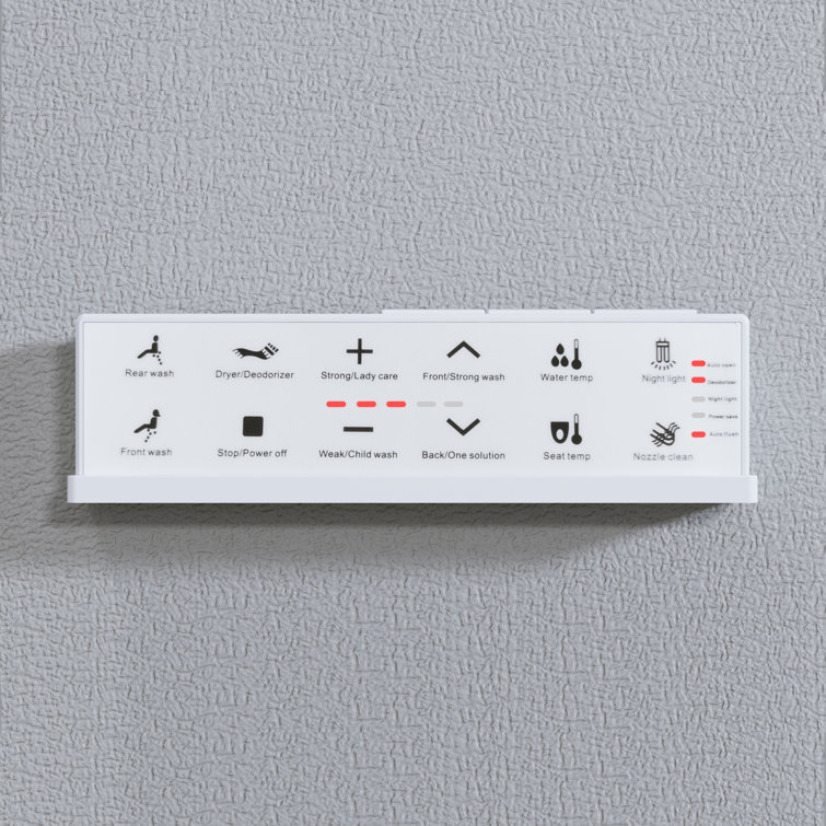 Elongated White Electric Dual Flush Smart Bidet Toilet