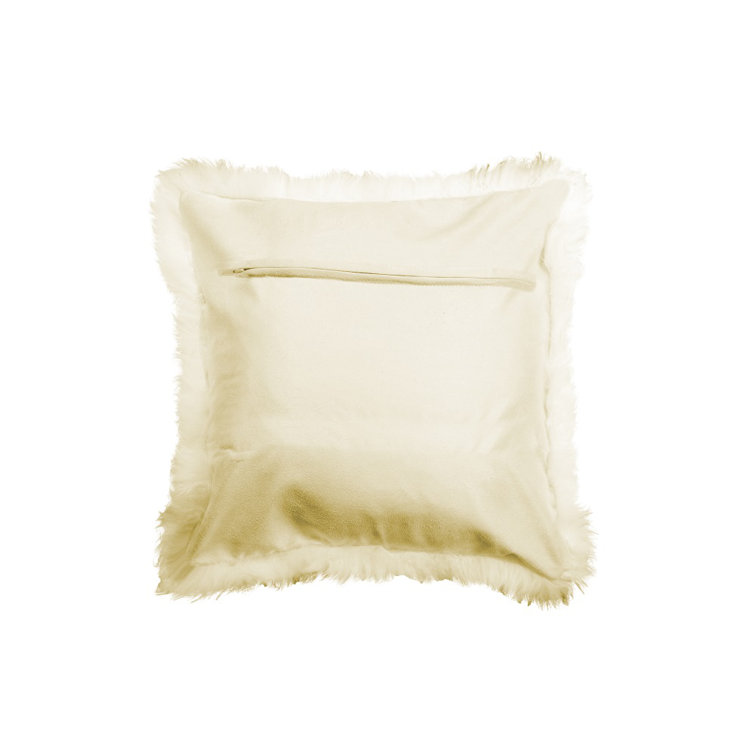 Natural Sheepskin Fur 18" Square Pillow Set