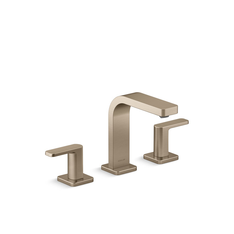 Vibrant Brushed Bronze Widespread Bathroom Faucet with Lever Handles