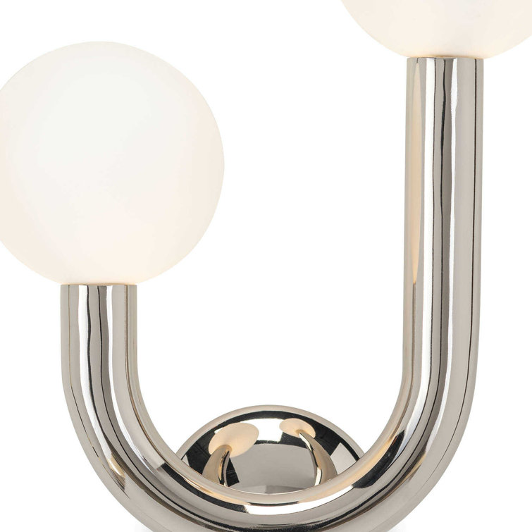 Polished Nickel Dual Globe Dimmable Wall Sconce