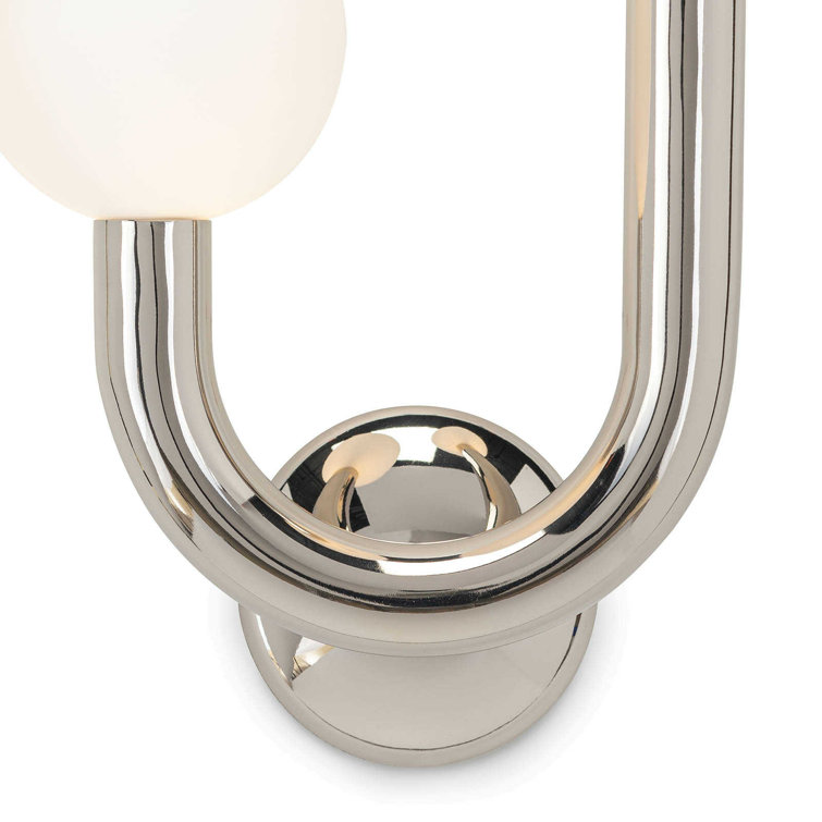 Polished Nickel Dual Globe Dimmable Wall Sconce