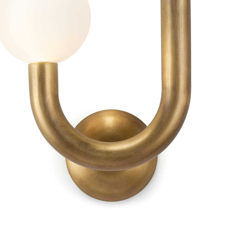 Charming Modern Playful 2-Light Brass Wall Sconce