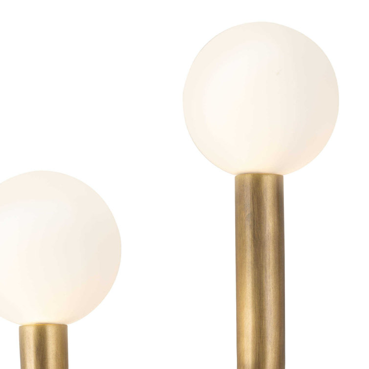 Charming Modern Playful 2-Light Brass Wall Sconce