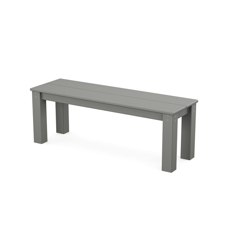 Parsons Slate Gray 60" HDPE Outdoor Bench
