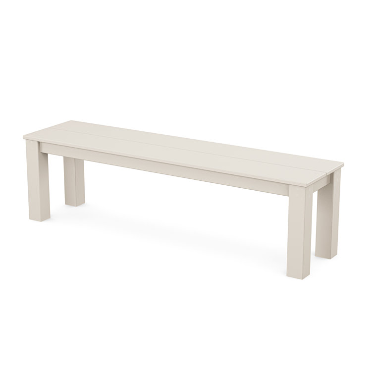 Sand Polypropylene Parsons Outdoor Patio Bench