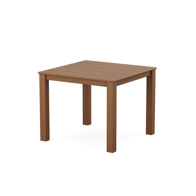 Tree House Brown HDPE Square Outdoor Dining Table