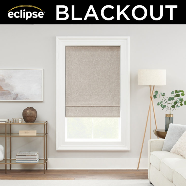 Linen Cordless Blackout Roman Shade for Interior Windows