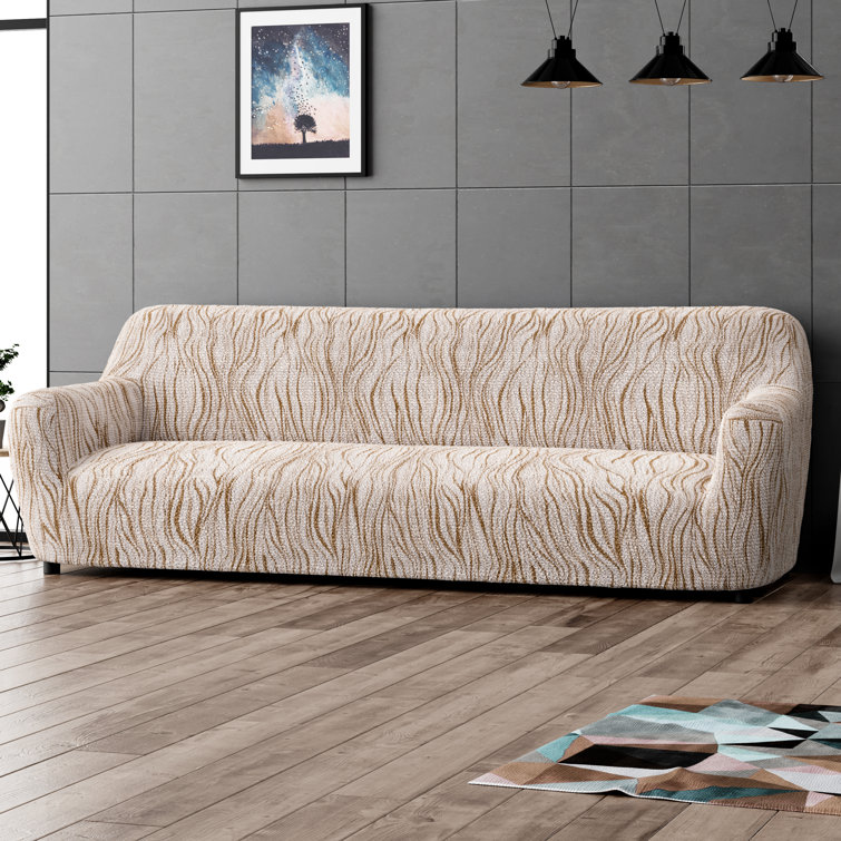 Vittoria Blue Stretch Polyester Sofa Slipcover