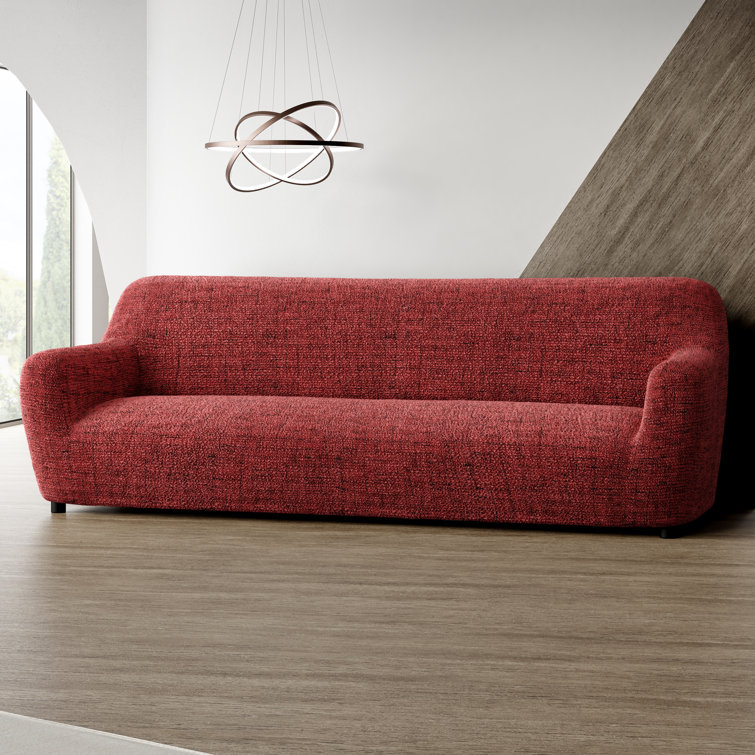 Vittoria Rustic White Stretch Polyester Sofa Cover