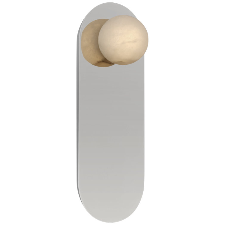 Polished Nickel 9" Dimmable LED Wall Sconce