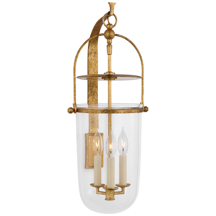 Gilded Iron 24" Cylinder Dimmable Wall Sconce