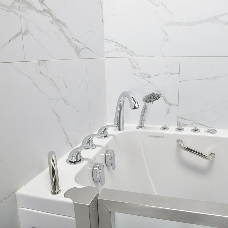 Royal 52" White Acrylic Hydro Massage Walk-In Bathtub