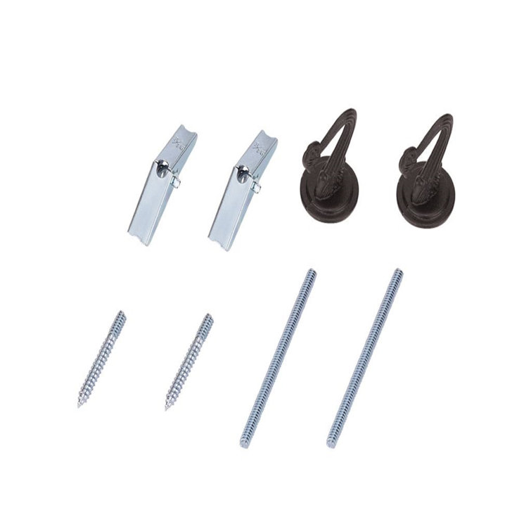 Oil Rubbed Bronze and Wood Swag Hook Set, 2-Pack